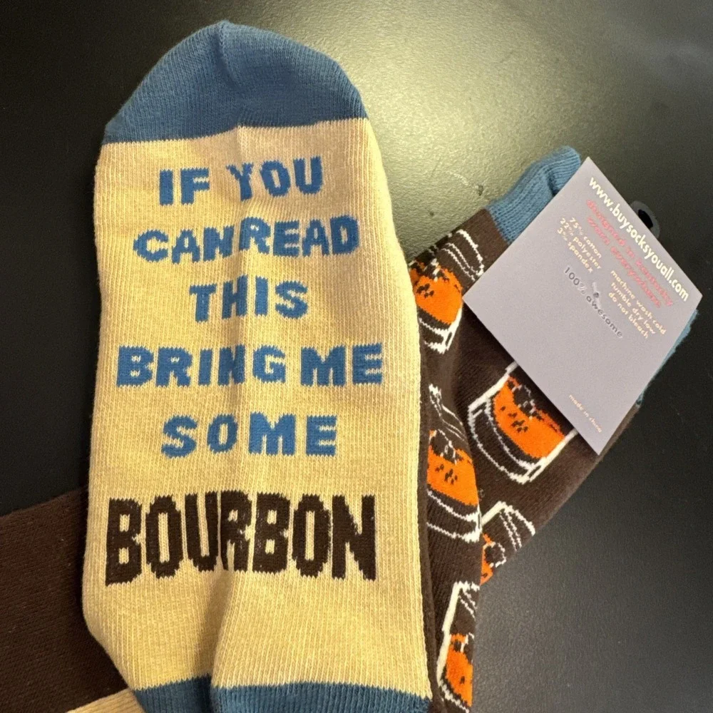 NEW Novelty  Mens Crew Whiskey Socks One Size  Funny Gift Father's Day Gifts‎